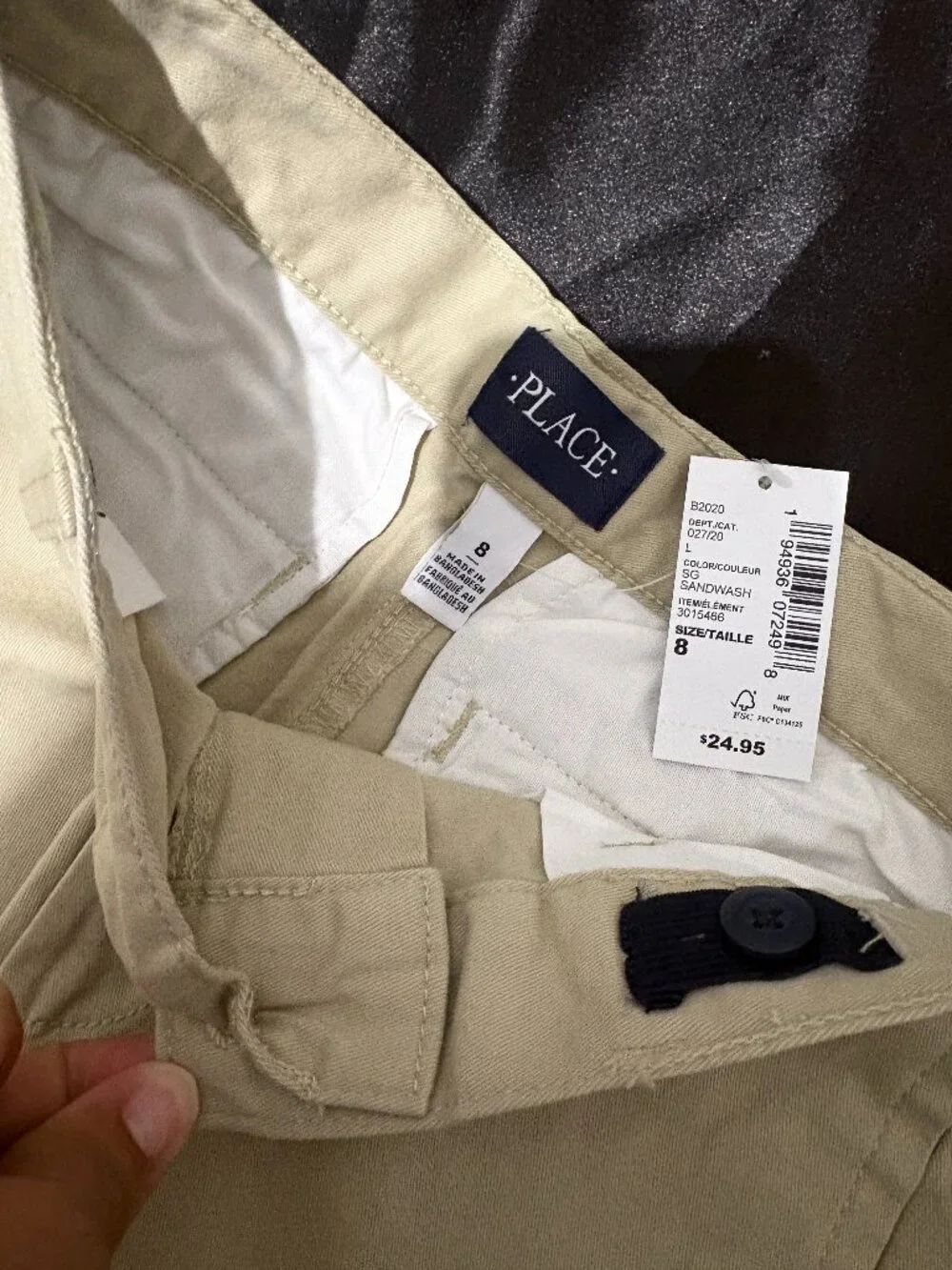 Children's Place Boys Khaki Pants Size 8 brand new